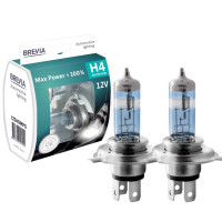 Комплект галогенних ламп Brevia H4 Max Power 12040MPS Комплект галогенних ламп Brevia H4 Max Power 12040MPS