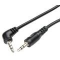 AUX кабель Jack 3.5 мм - 1.5 м чорний AWM 110-07