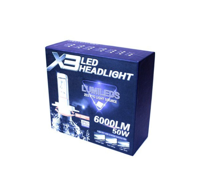 Світлодіодні лампи AllLight X3 H4 50W 6000K 6000lm
