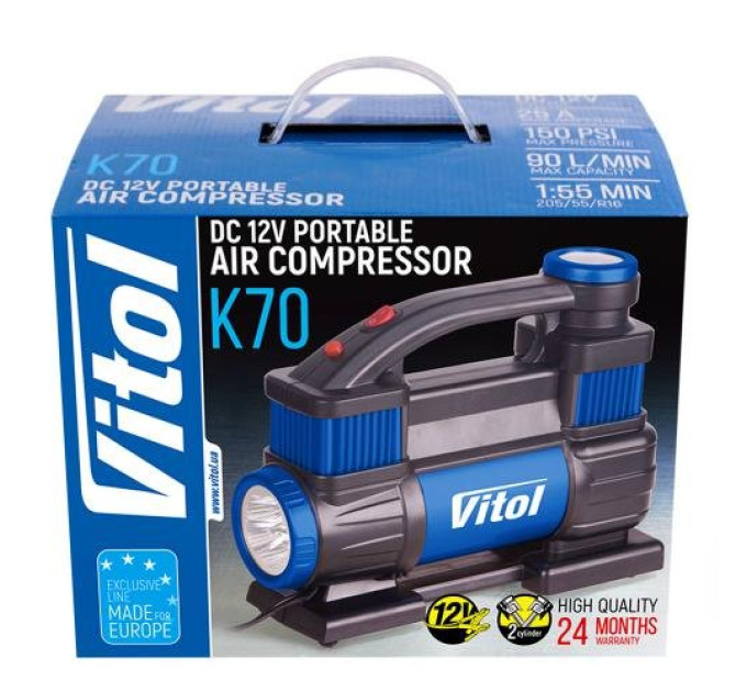 Автомобільний компресор Vitol K-70