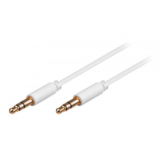 AUX кабель Jack 3.5 мм - 0.5 м білий AWM 110-01
