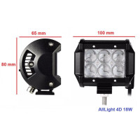 Світлодіодна фара AllLight 4D-18W 6 chip cree spot 9-30V
