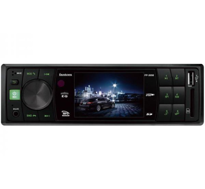 Автомагнітола Fantom FP-3050 Black/Green