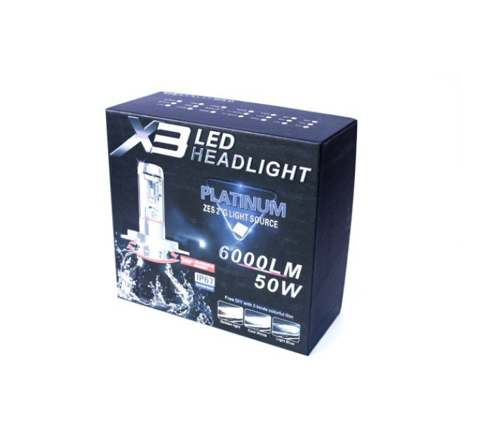 Світлодіодні лампи AllLight X3 HB4 50W 6000K 6000lm