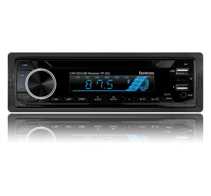 Автомагнітола Fantom FP-353 Black/Multicolor