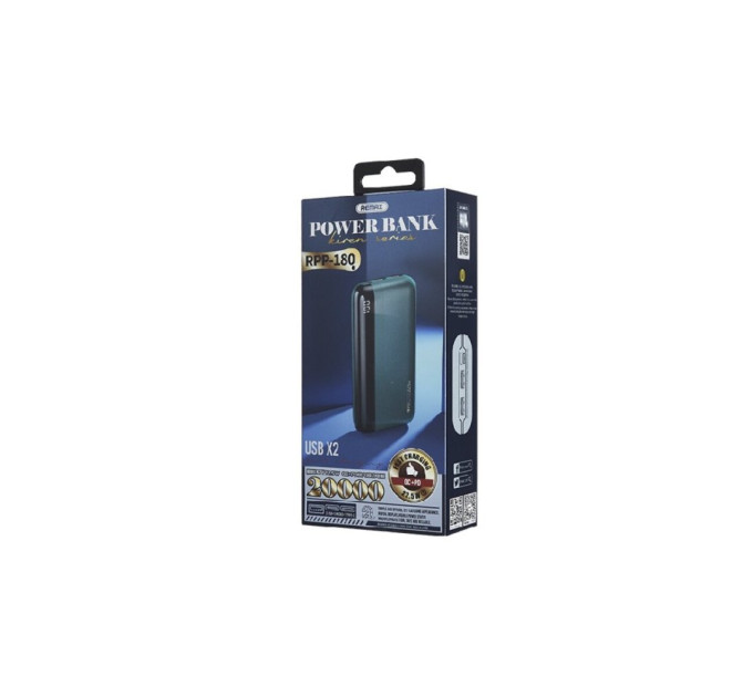 Повербанк REMAX Kiren Series RPP-180 Green PD20W+QC22.5W 20000mAh