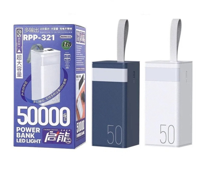 Повербанк REMAX RPP-321 Blue 50000mAh