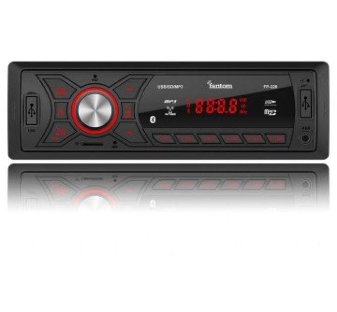 Автомагнітола Fantom FP-326 Black/Red
