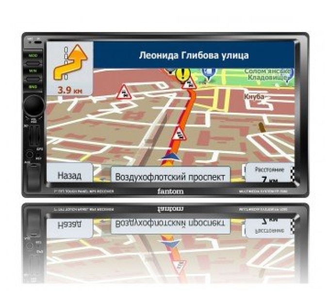 Автомагнітола Fantom FP-7080 Black/Multicolor