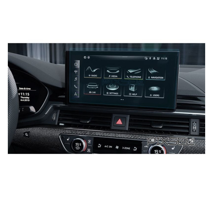 Захисне скло на монітор Audi A4 / S4 8.3 2015-2018 (глянсове) Pixsel AUDI-2369-H