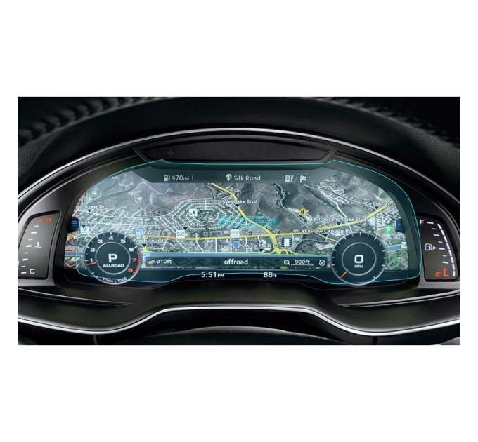 Захисне скло на панель приладів Audi Q7 / SQ7 / RSQ7 2015-2018 (матове) Pixsel AUDI-4366-M