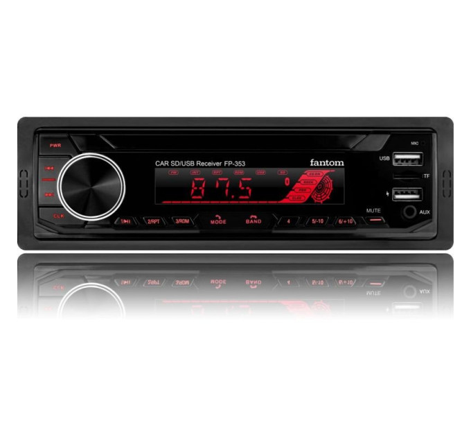 Автомагнітола Fantom FP-353 Black/Multicolor