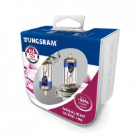 Комплект галогенних ламп Tungsram Megalight Ultra +90% H4 60/55W 12V Комплект галогенних ламп Tungsram Megalight Ultra +90% H4 60/55W 12V