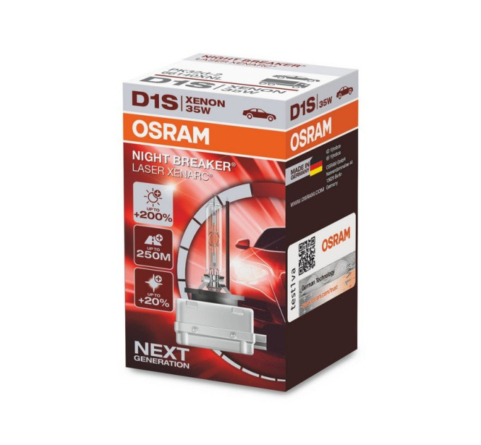 Ксенонова лампа Osram Xenarc Night Breaker Laser D1S 66140XNL-FS