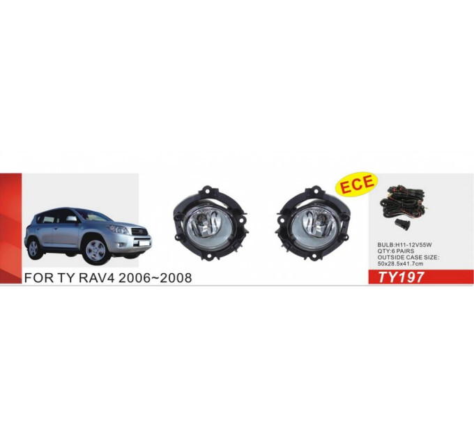 Протитуманні фари Vitol TY-197W Toyota RAV-4 2006-08