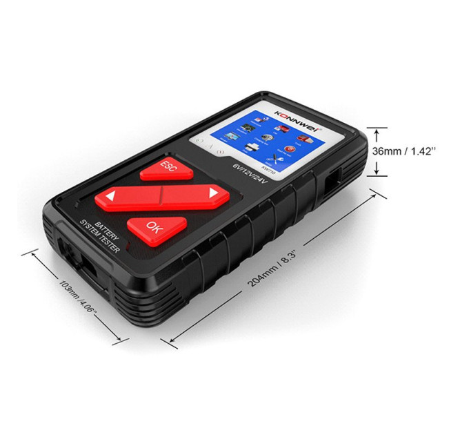 Акумуляторний тестер KONNWEI KW710 12V Black