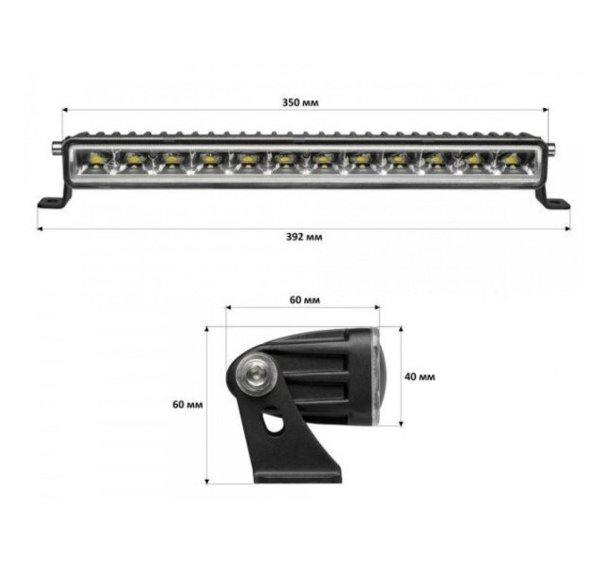 Світлодіодна фара OPPLIGHT 60watt 10-30V IP68 (opl-lsb-60W)