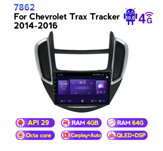Штатна магнітола ECOBOOST FFT740Q-1279 CHEVROLET TRAX 2014-2016