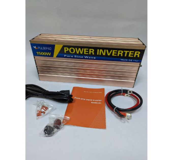 Автомобільний інвертор Pulsepad PSWCH-1500 12V 1500W PURE SINE WAVE