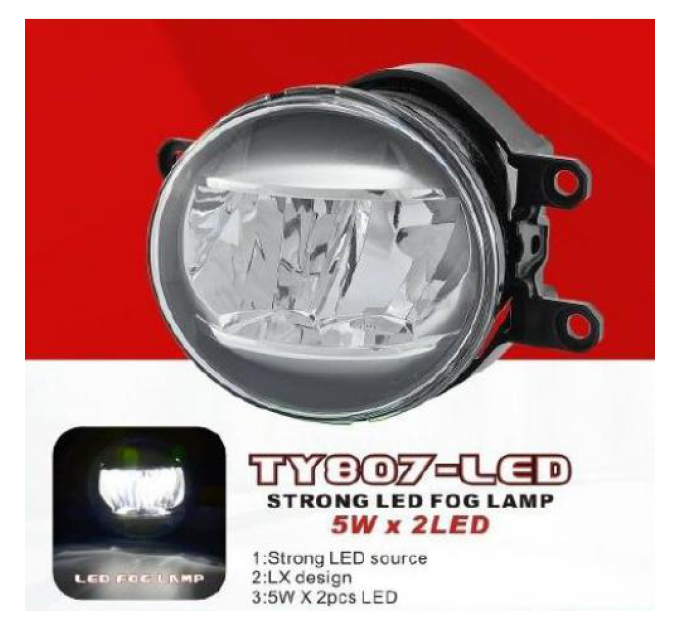 Протитуманні фари Vitol TY-807-LED Toyota Corolla/Camry/RAV/Yaris/Avensis ел.проводка