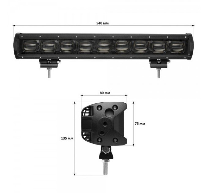 Світлодіодна фара StarLight 90watt 10-30V IP68 (lsb-lens-90W)