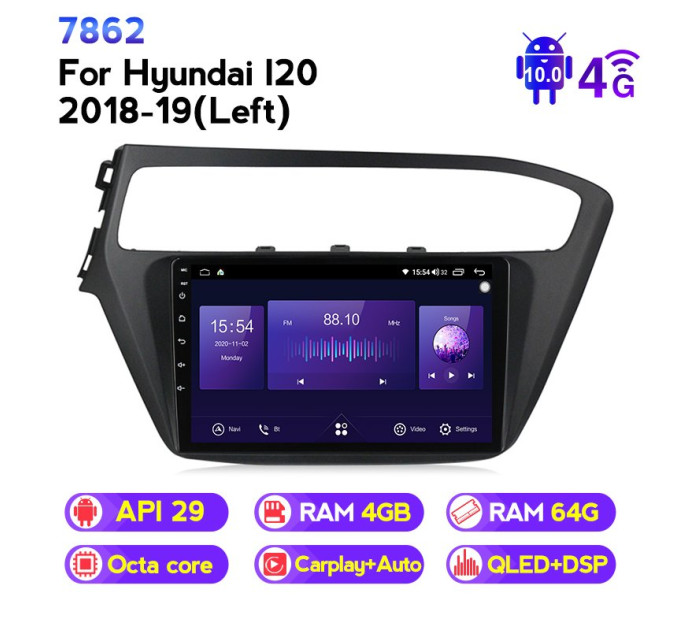 Штатна магнітола ECOBOOST FFT740Q-1270 HYUNDAI i20