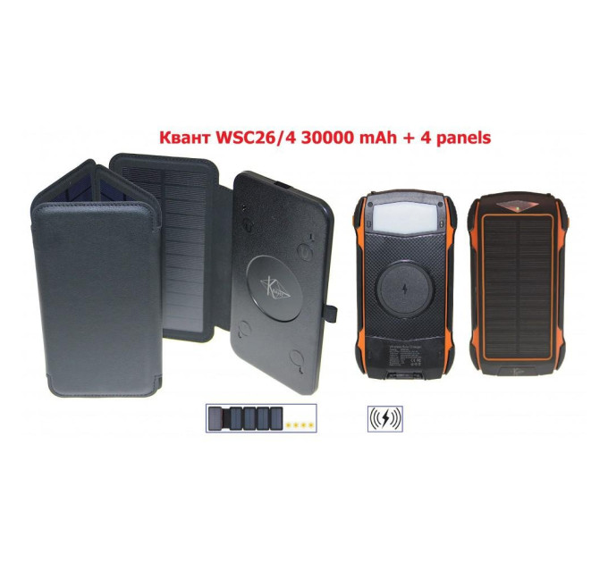 Повербанк Квант SC26/4 20000 mAh + 4 panels
