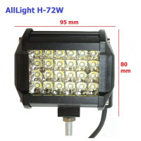 Світлодіодна фара дальнього світла AllLight H-72W 24 chip CREE 9-30V Світлодіодна фара дальнього світла AllLight H-72W 24 chip CREE 9-30V