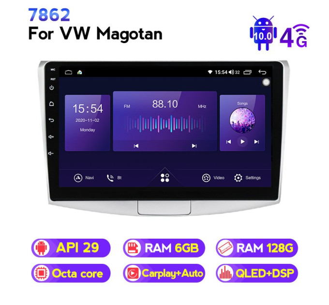 Штатна магнітола ECOBOOST FFT760Q-1041 Volkswagen PASSAT B7 2012-2015