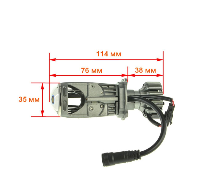 Світлодіодна лінза Bi-LED Cyclone LED G9 H4 35W