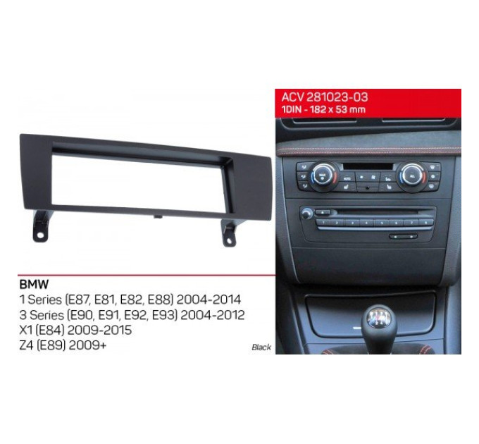Перехідна рамка BMW 1 Series, 3 Series, X1, Z4 ACV 281023-03