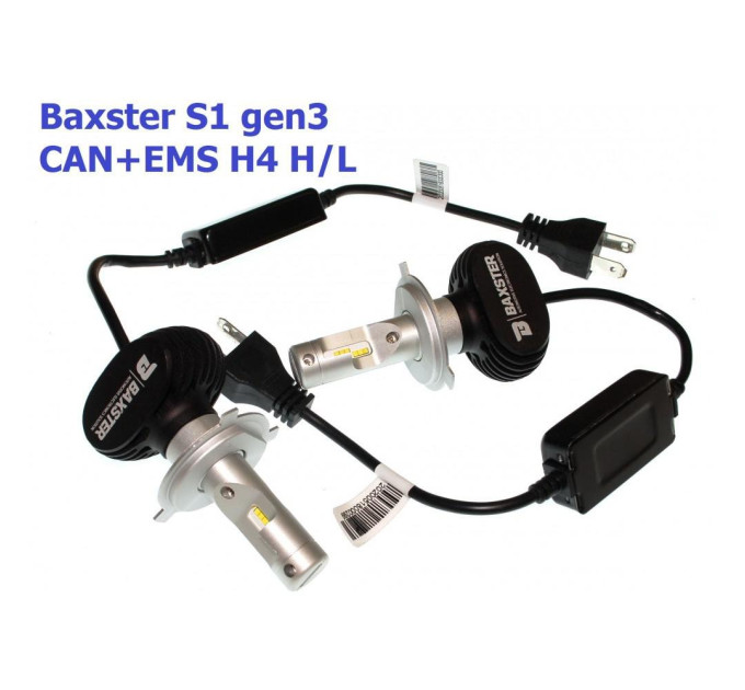 Світлодіодні лампи Baxster S1 gen3 H4 H/L 5000K CAN+EMS