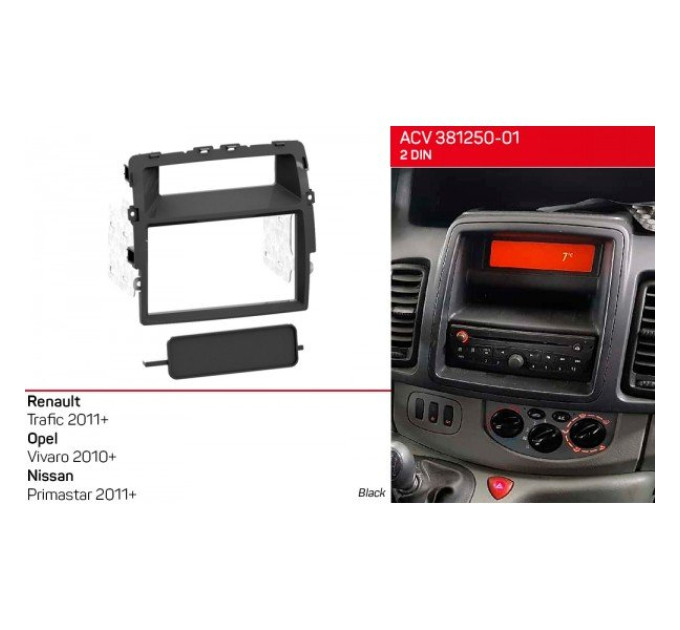 Перехідна рамка Renault, Opel, Nissan ACV 381250-01