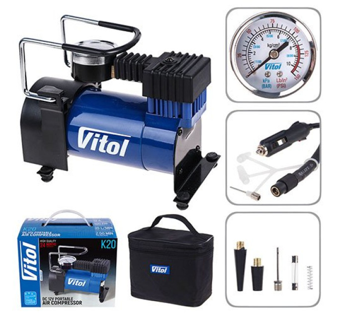 Автомобільний компресор Vitol K-20