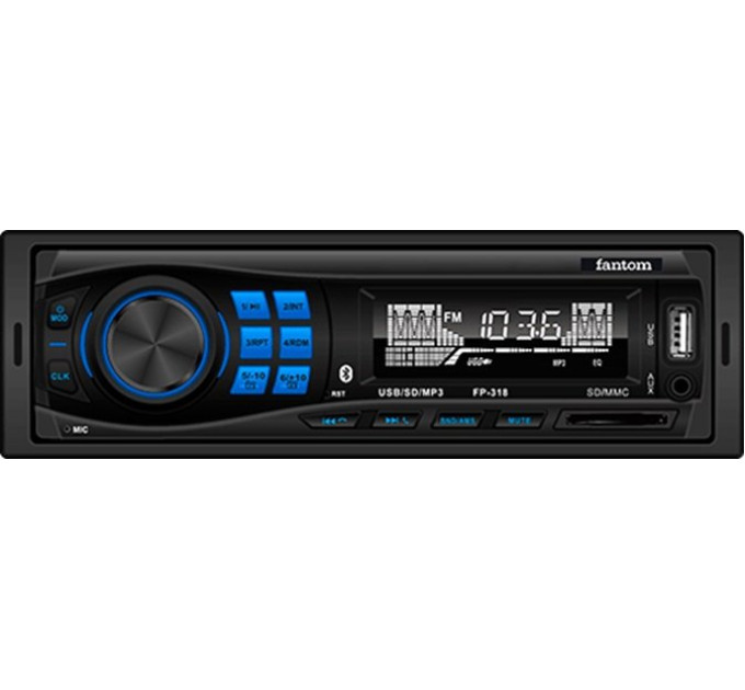 Автомагнітола Fantom FP-318 Black/Blue