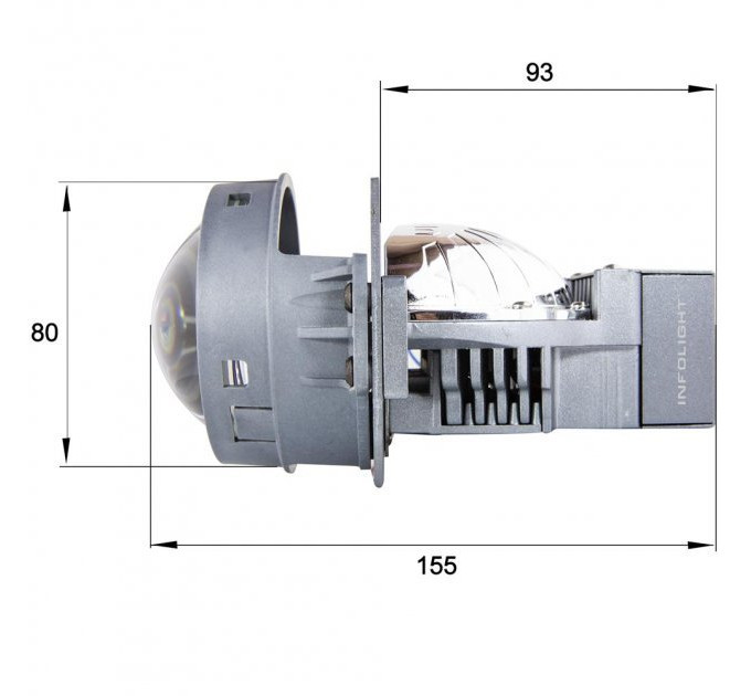Світлодіодні лінзи Bi-LED Infolight G15 Blue