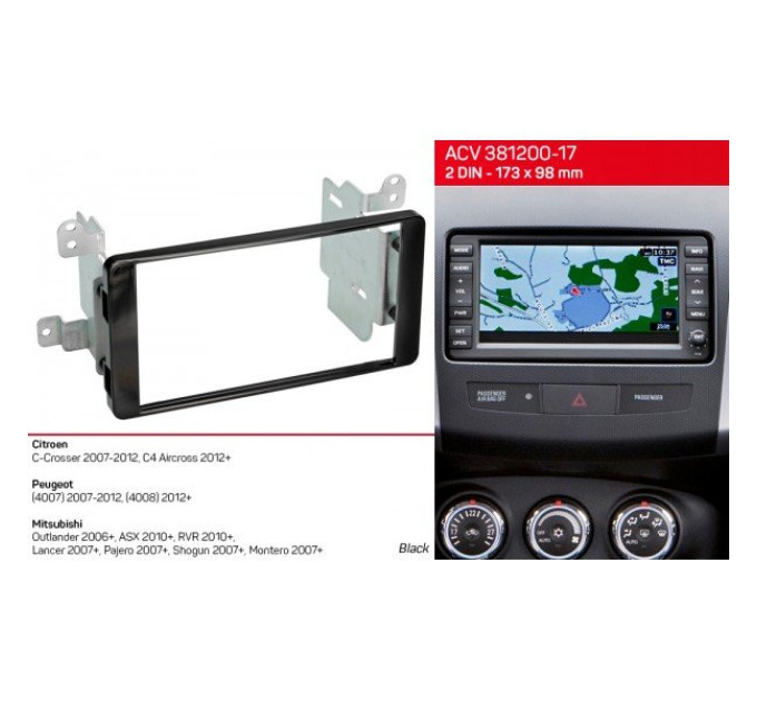 Перехідна рамка Peugeot 4007, 4008 ACV 381200-17