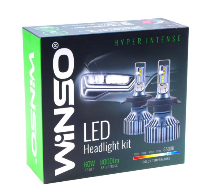 Світлодіодні лампи Winso 798400 LED H4 12/24V 6500К ZES Chip