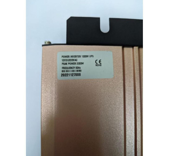 Автомобільний інвертор Pulsepad PSWCH-1000 12V 1000W PURE SINE WAVE