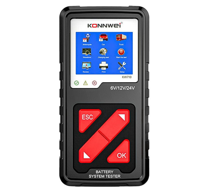 Акумуляторний тестер KONNWEI KW710 12V Black