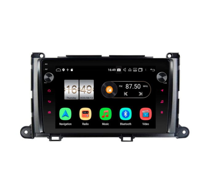 Штатна магнітола Torssen Toyota Sienna 09-14 MP9232 круговий огляд