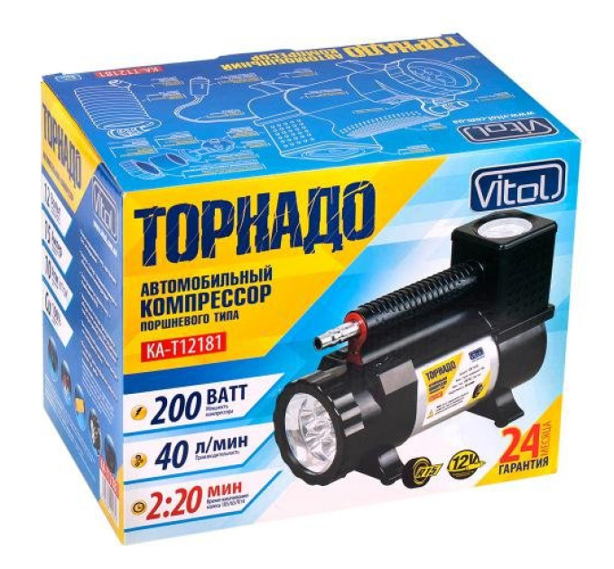Автомобільний компресор Vitol Торнадо КА-Т12181