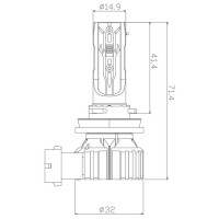 Світлодіодні лампи DriveX PA-02P H11 5000K Світлодіодні лампи DriveX PA-02P H11 5000K