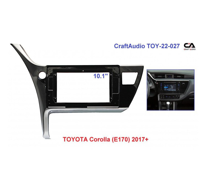 Перехідна рамка CraftAudio TOY-22-027 TOYOTA Corolla (E170) 2017+
