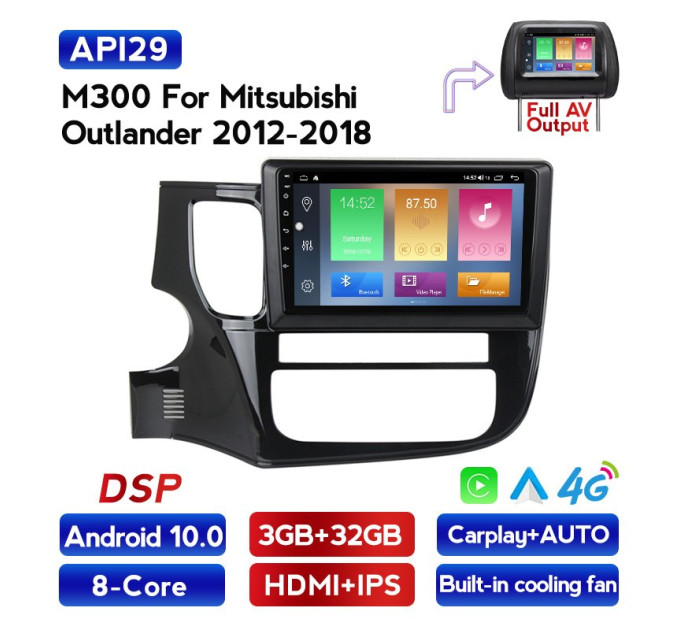 Штатна магнітола ECOBOOST FFT300Q-1317 MITSUBISHI OUTLANDER 2015-2017