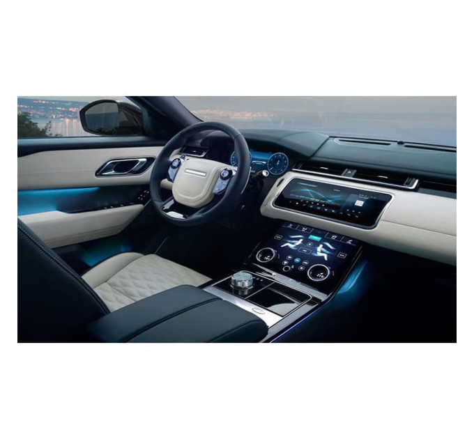 Захисне скло на клімат контроль (з кнопками управління) Range Rover Evoque 2019- (глянсове) Pixsel R