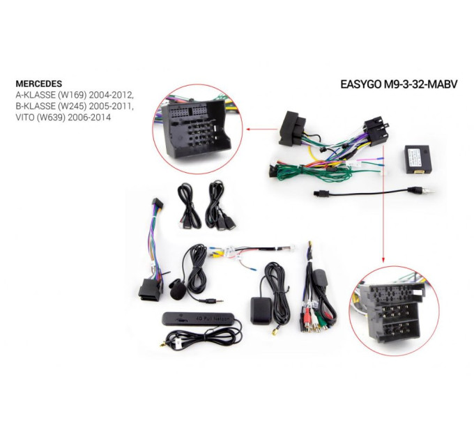 Штатна магнітола EasyGo M9-3-32-MABV Mercedes Vito (W639) 2006-2014