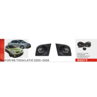 Протитуманні фари Vitol NS-073W Nissan Tiida 2005-08 ел.проводка Протитуманні фари Vitol NS-073W Nissan Tiida 2005-08 ел.проводка
