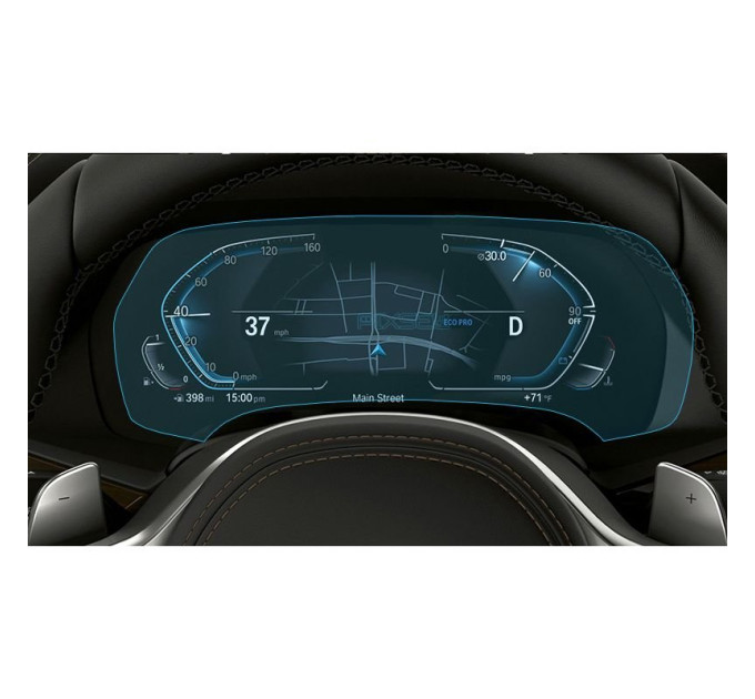 Захисне скло на панель приладів BMW X6 / X6M без камери 2019- (G06) (матове) Pixsel BMW-7229-M