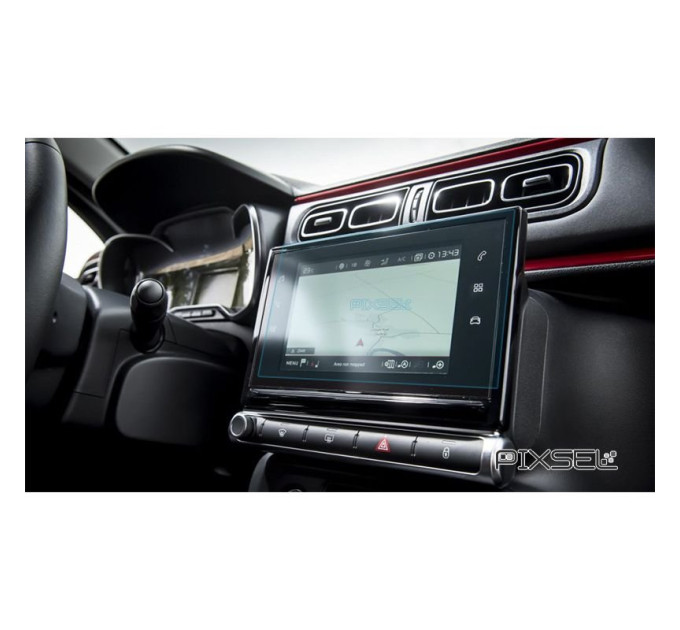 Захисне скло на монітор Citroen C3 2016- (глянсове) Pixsel CN-2720-H